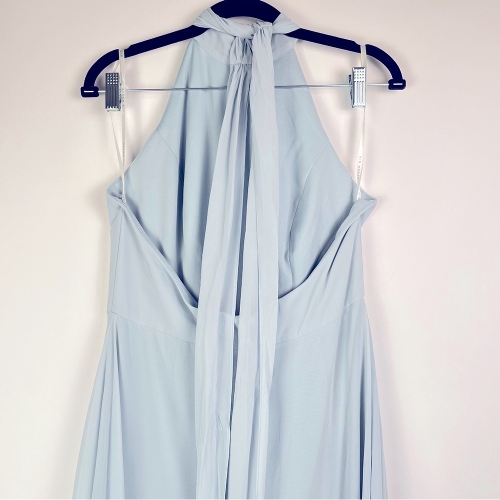 Dessy Collection- HIGH NECK HALTER BACKLESS MAXI DRESS - Picture 10 of 15